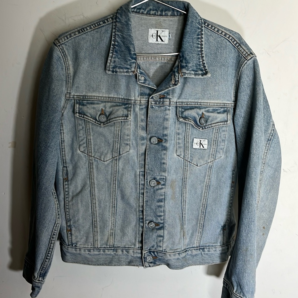 Calvin Klein sz Medium Stonewash Denim Jean Jacket